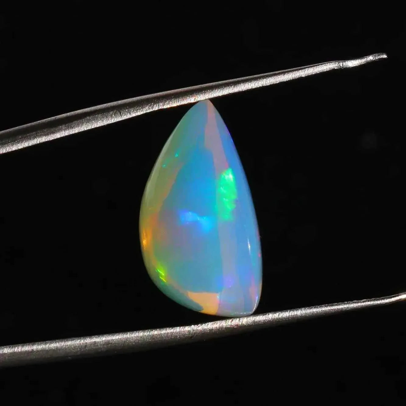Ethiopian Welo Opal Cabochon: Rainbow Fire Gemstone, 14x18mm loose gemstones