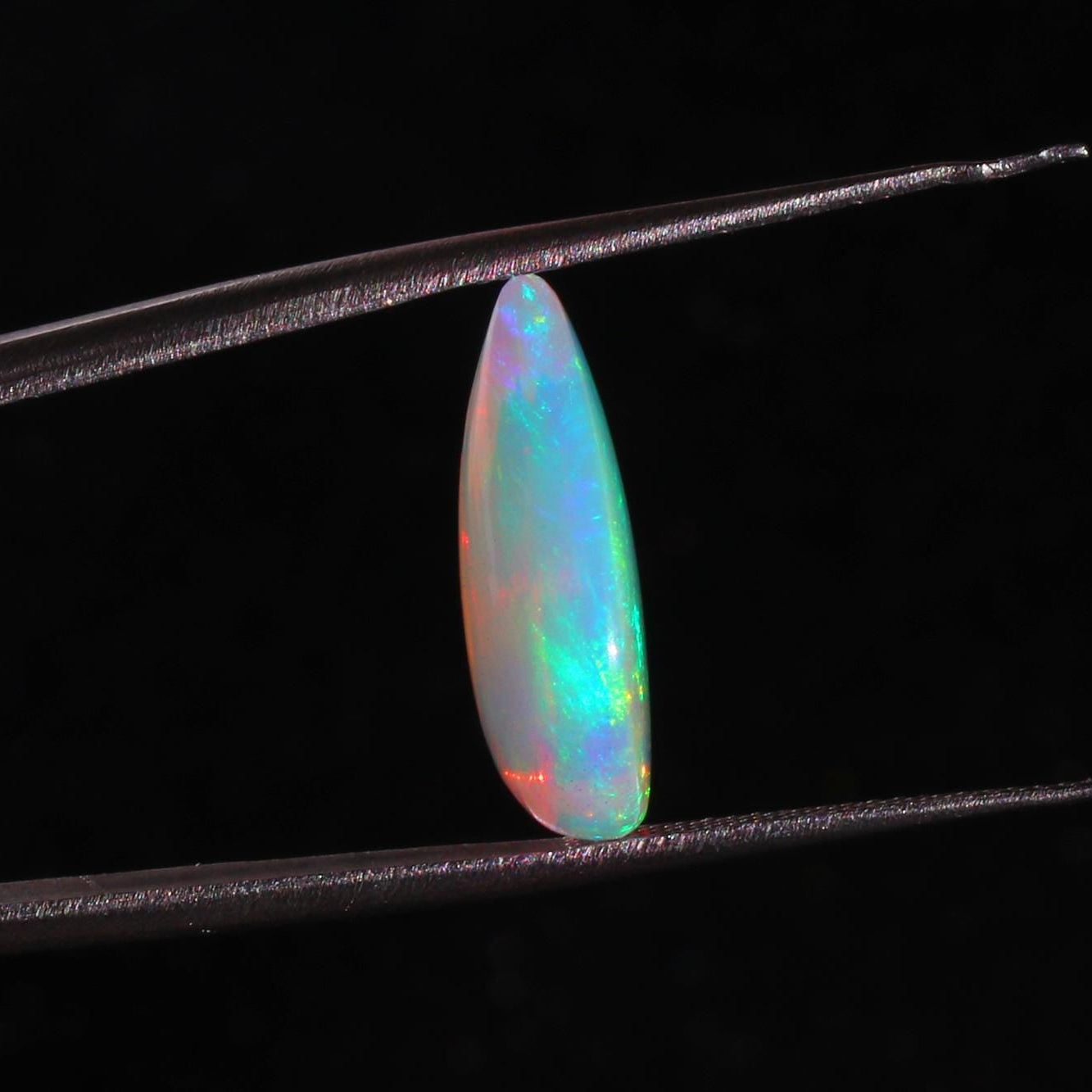 Welo Opal Cabochon: 5.68 ct Pear Shape Ethiopian Gemstone, 13x18mm