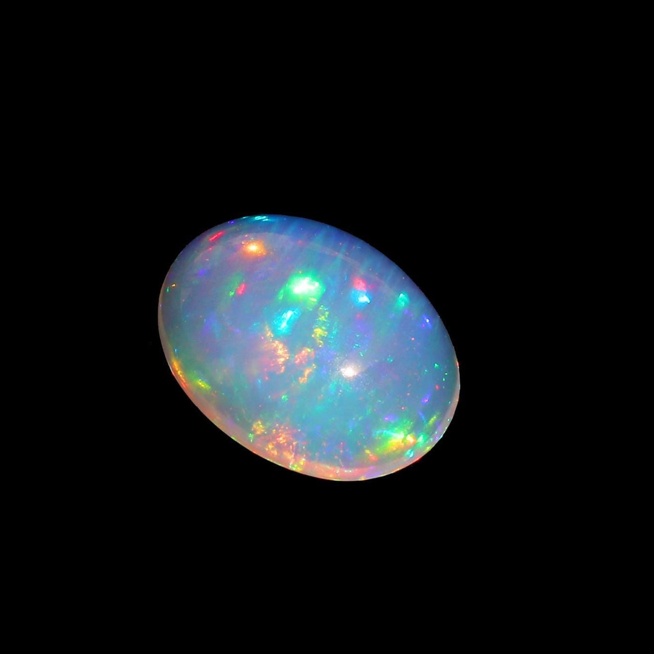 Welo Opal Cabochon: 5.64 ct Ethiopian Fire Opal, October Birthstone