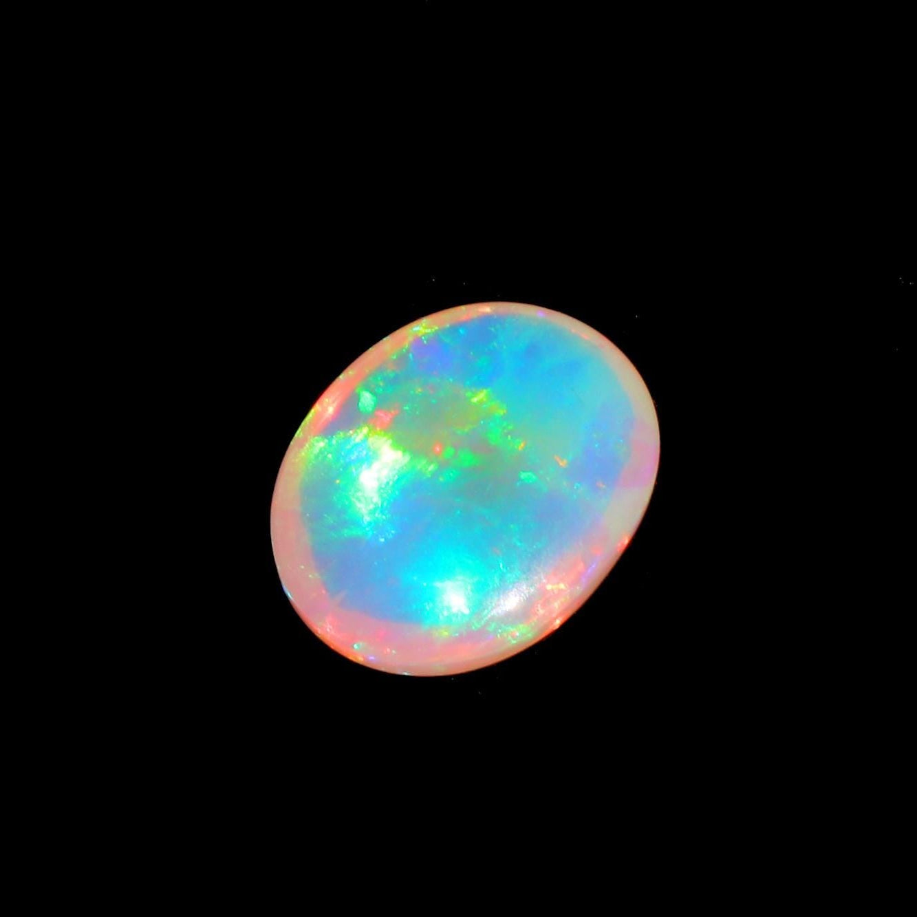 Ethiopian Welo Fire Opal Cabochon: October Birthstone, 5.82 Cts
