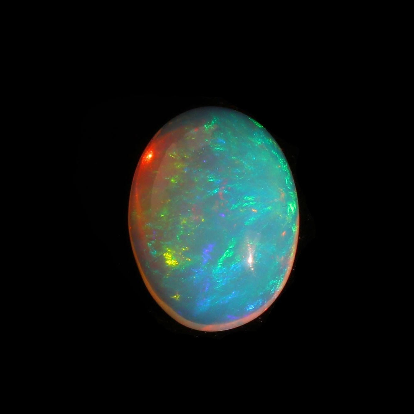 Welo Opal Cabochon: 5.58 Cts Ethiopian Fire Opal, October Birthstone