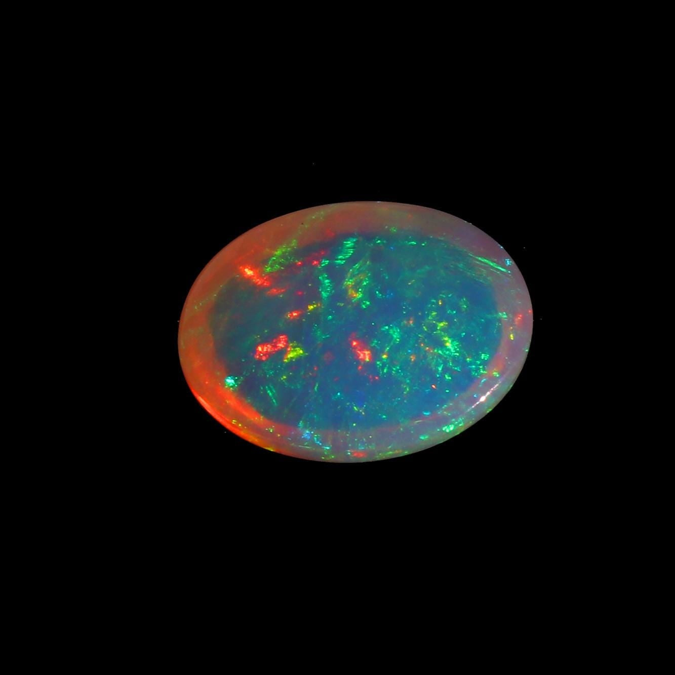 Welo Opal Cabochon: 5.58 Cts Ethiopian Fire Opal, October Birthstone