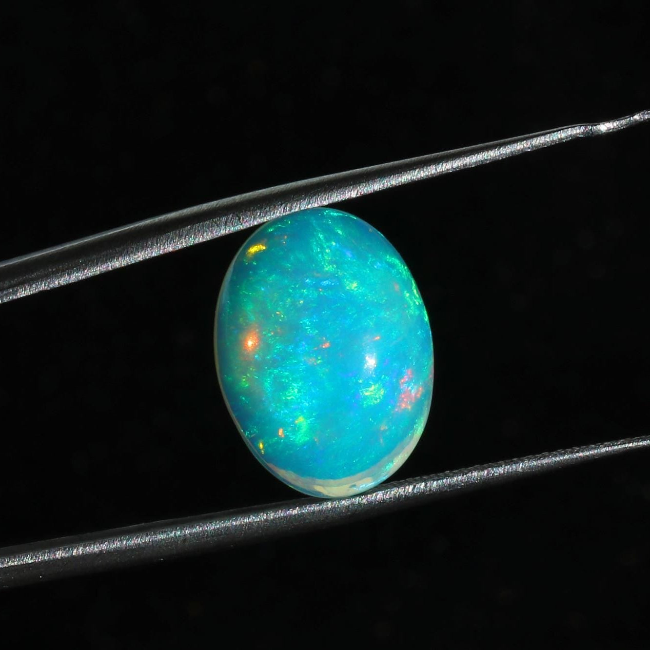 Welo Opal Cabochon: 5.58 Cts Ethiopian Fire Opal, October Birthstone