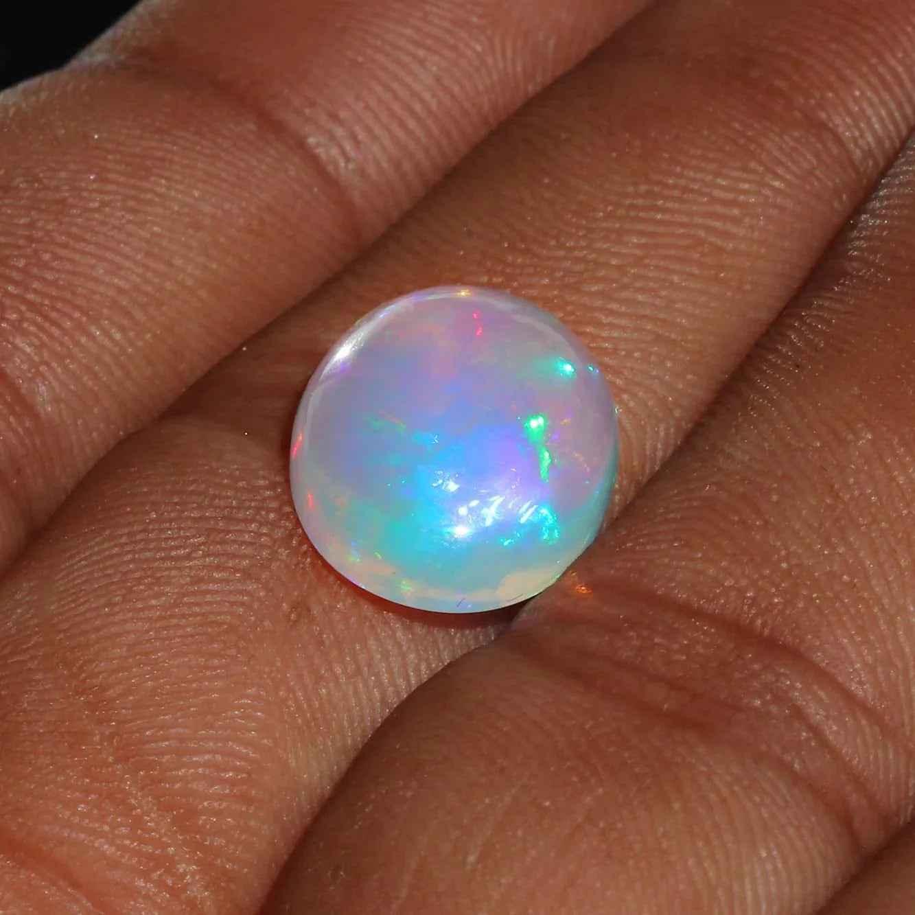 AAA Ethiopian Welo Fire Opal Cabochon: Loose Gemstone, October Birthstone (5.10 Cts, 16x12mm Oval) loose gemstones