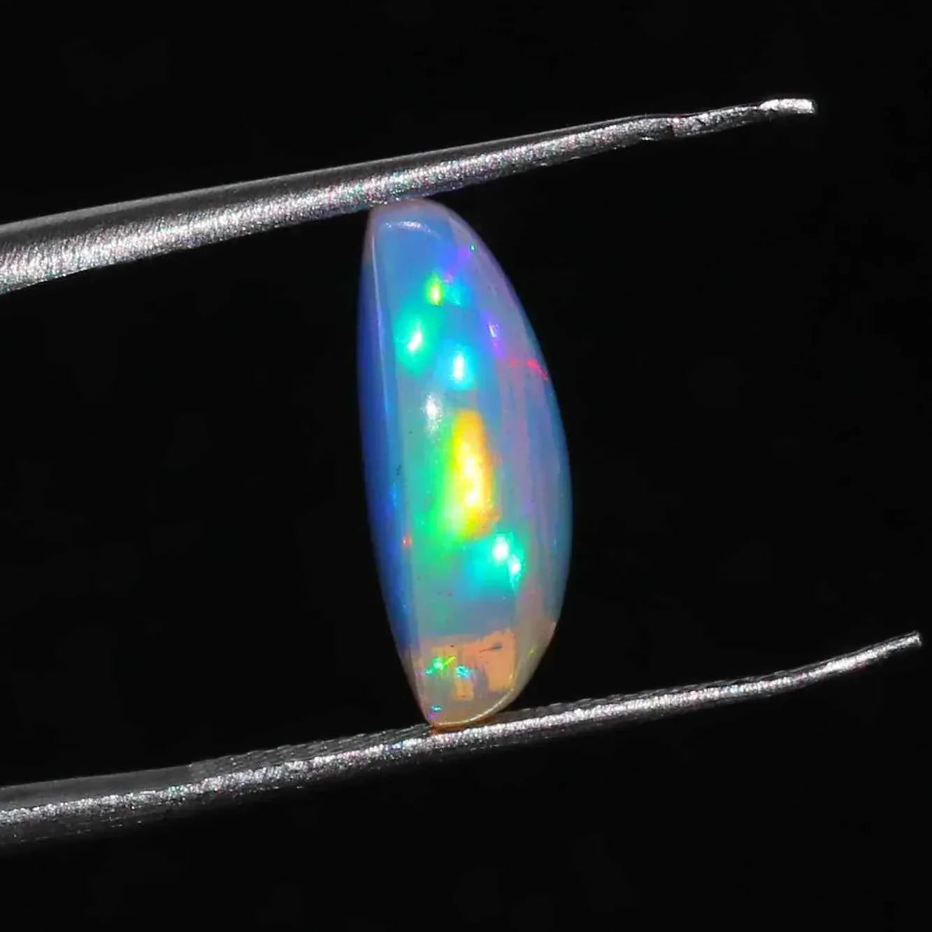 Ethiopian Welo Opal Cabochon: Rainbow Gemstone for Jewelry Making (12x14mm, 4.31 Cts) loose gemstones