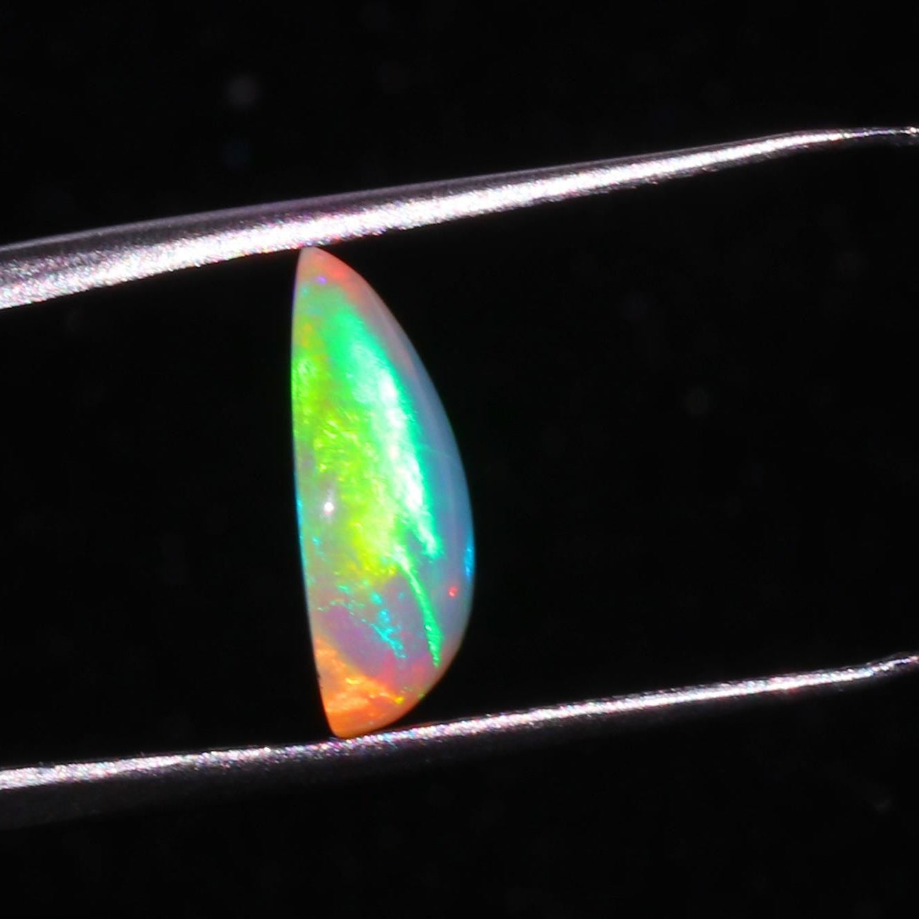 Natural Ethiopian Opal Pear Cabochon, 2.80ct. Hand-Polished Cabochon for Jewelry Making
