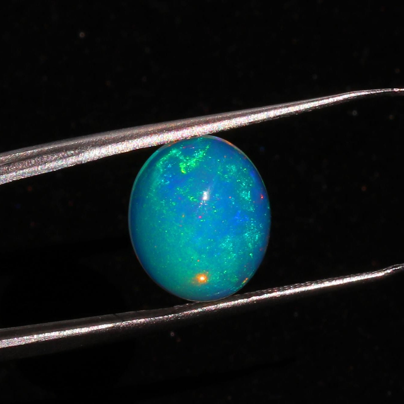 Ethiopian Welo Opal Cabochon: 12x10mm Oval Gemstone, October Birthstone