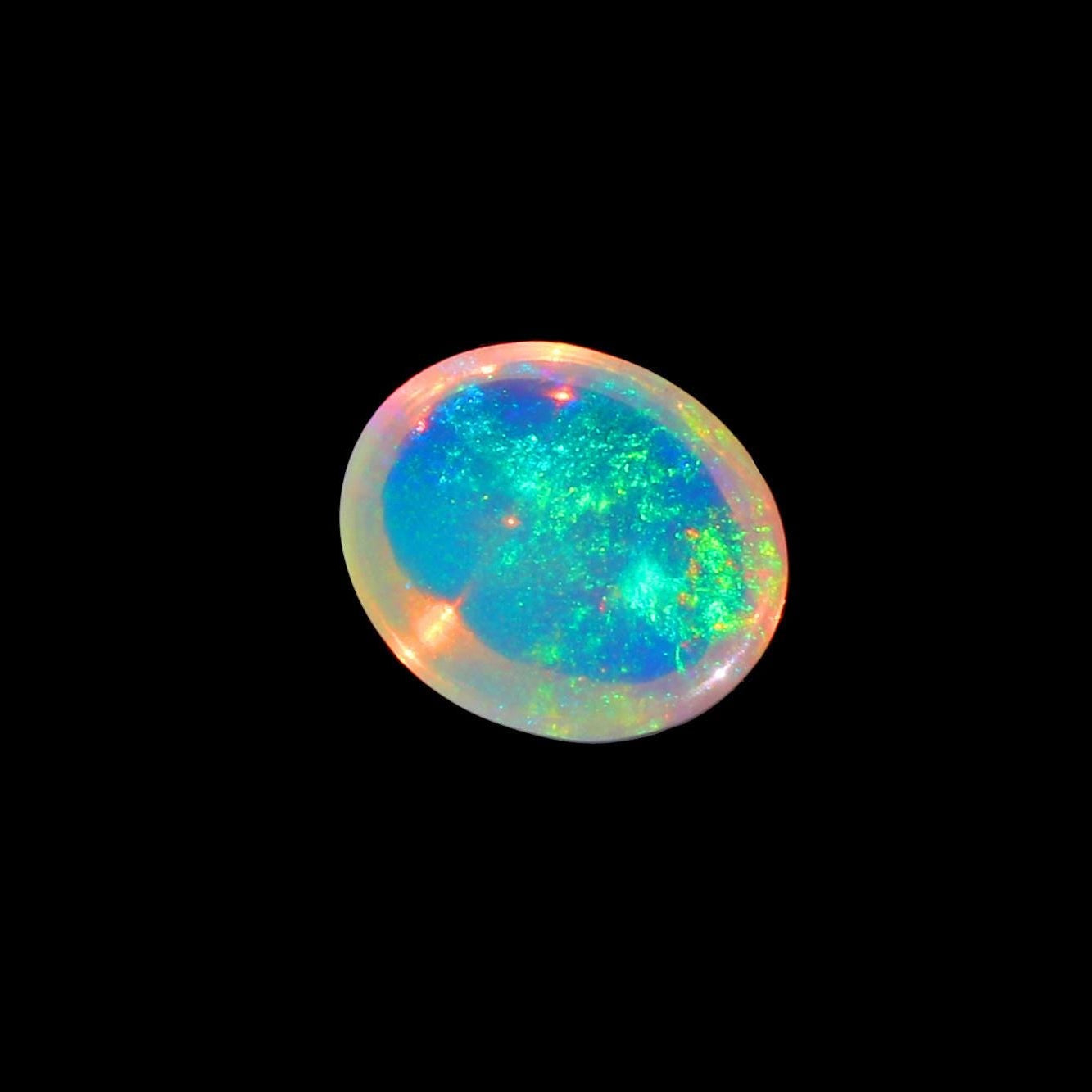 Ethiopian Welo Opal Cabochon: 12x10mm Oval Gemstone, October Birthstone