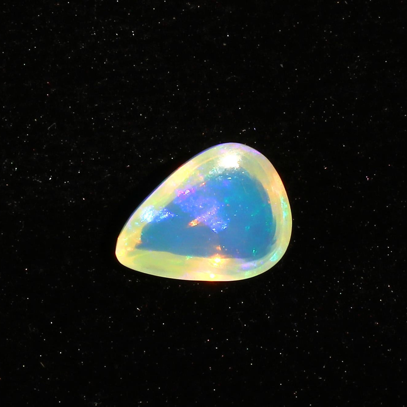 Ethiopian Welo Opal Cabochon: 3.4 Carat Pear Shape Gemstone