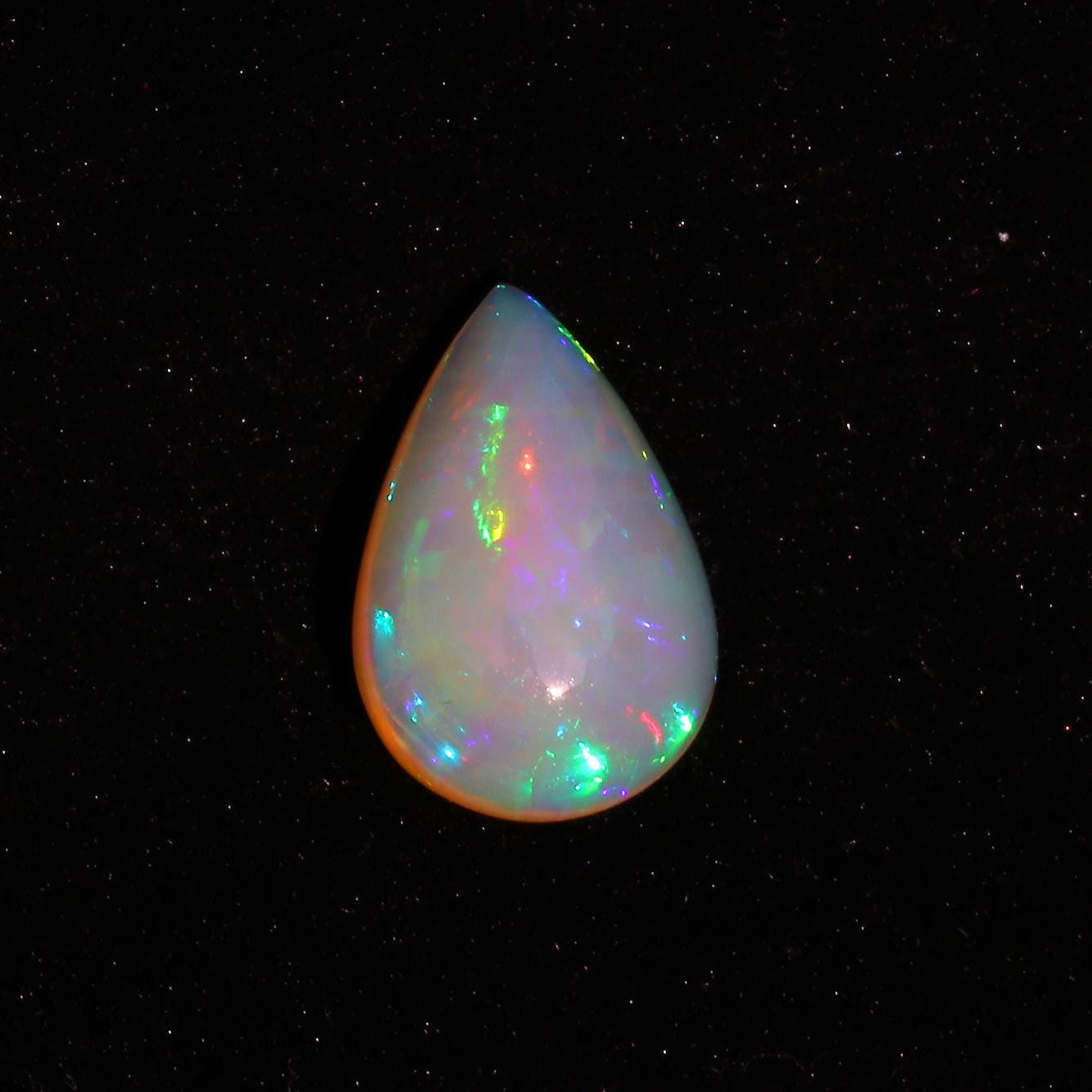 Ethiopian Opal Gemstone: 7.82 Carat Pear Cabochon for Jewelry