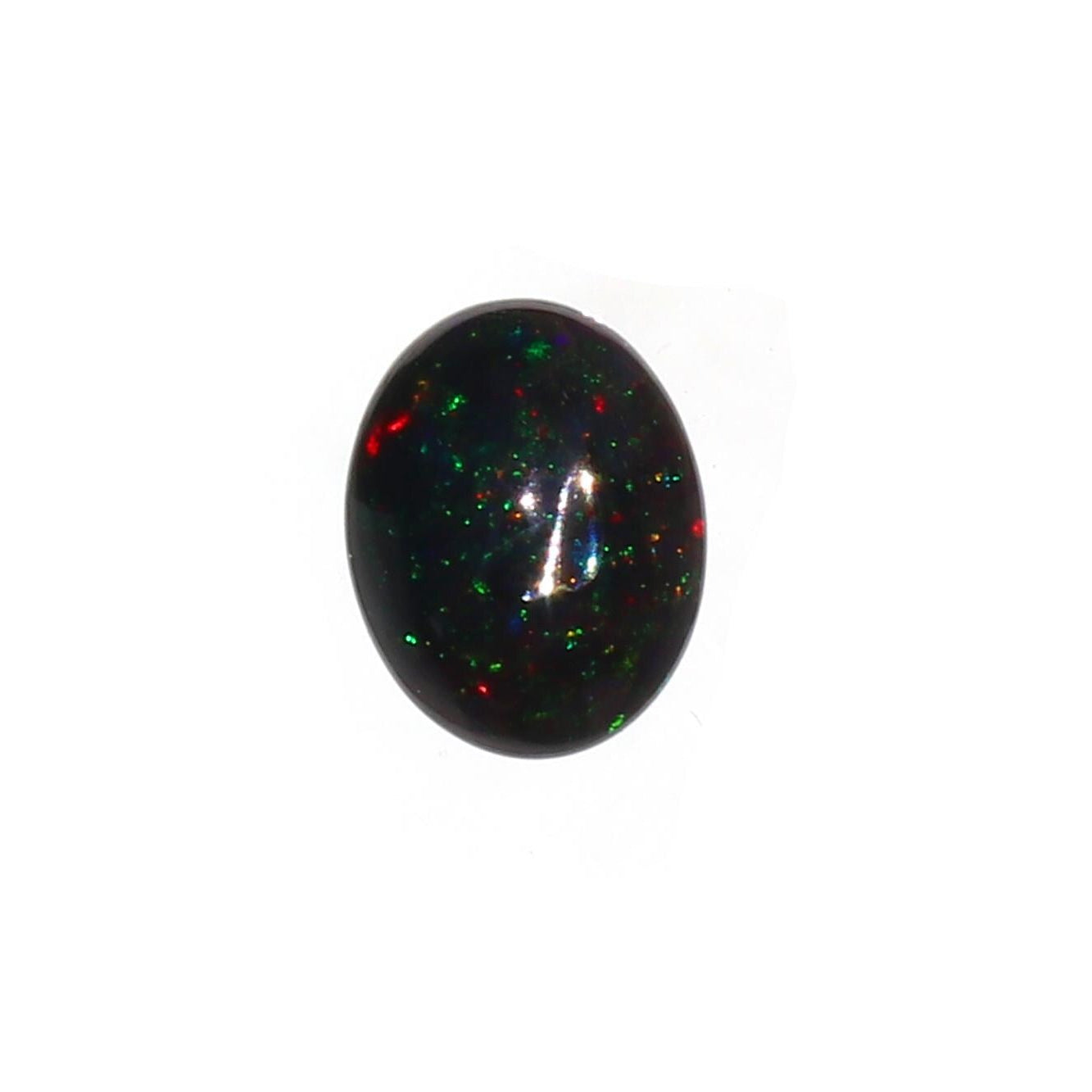 Ethiopian Black Opal Cabochons: Multi-Fire Gemstone Lot (11.53ct, 9pc, 7x10mm