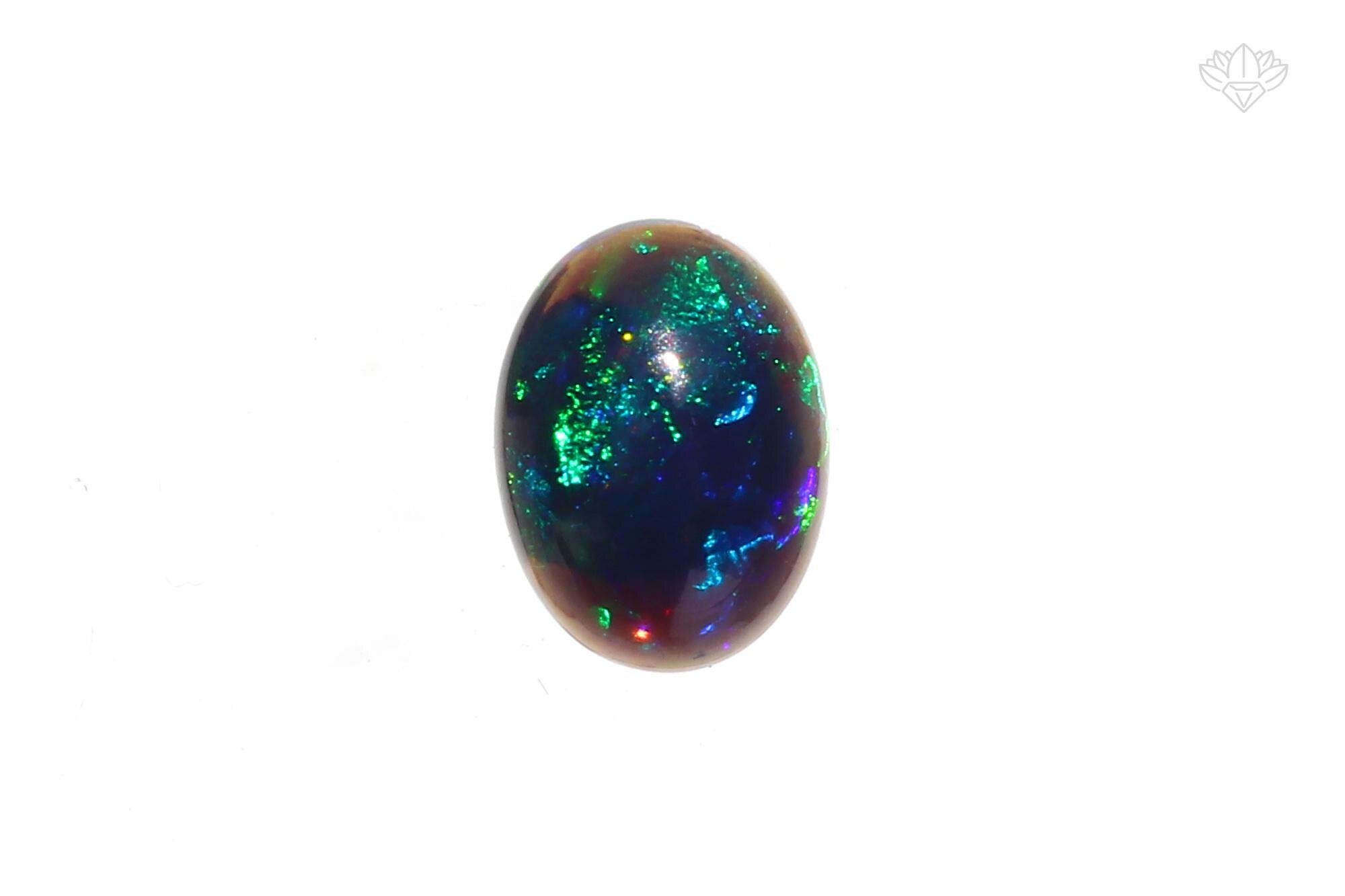 Ethiopian Black Opal Cabochon Lot (7 Pcs): AAA Grade Oval Gemstones, 8x11mm