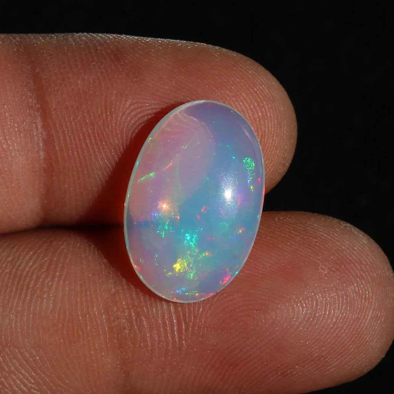 Welo Opal Stone: 5.95 ct Ethiopian Cabochon for Jewelry loose gemstones