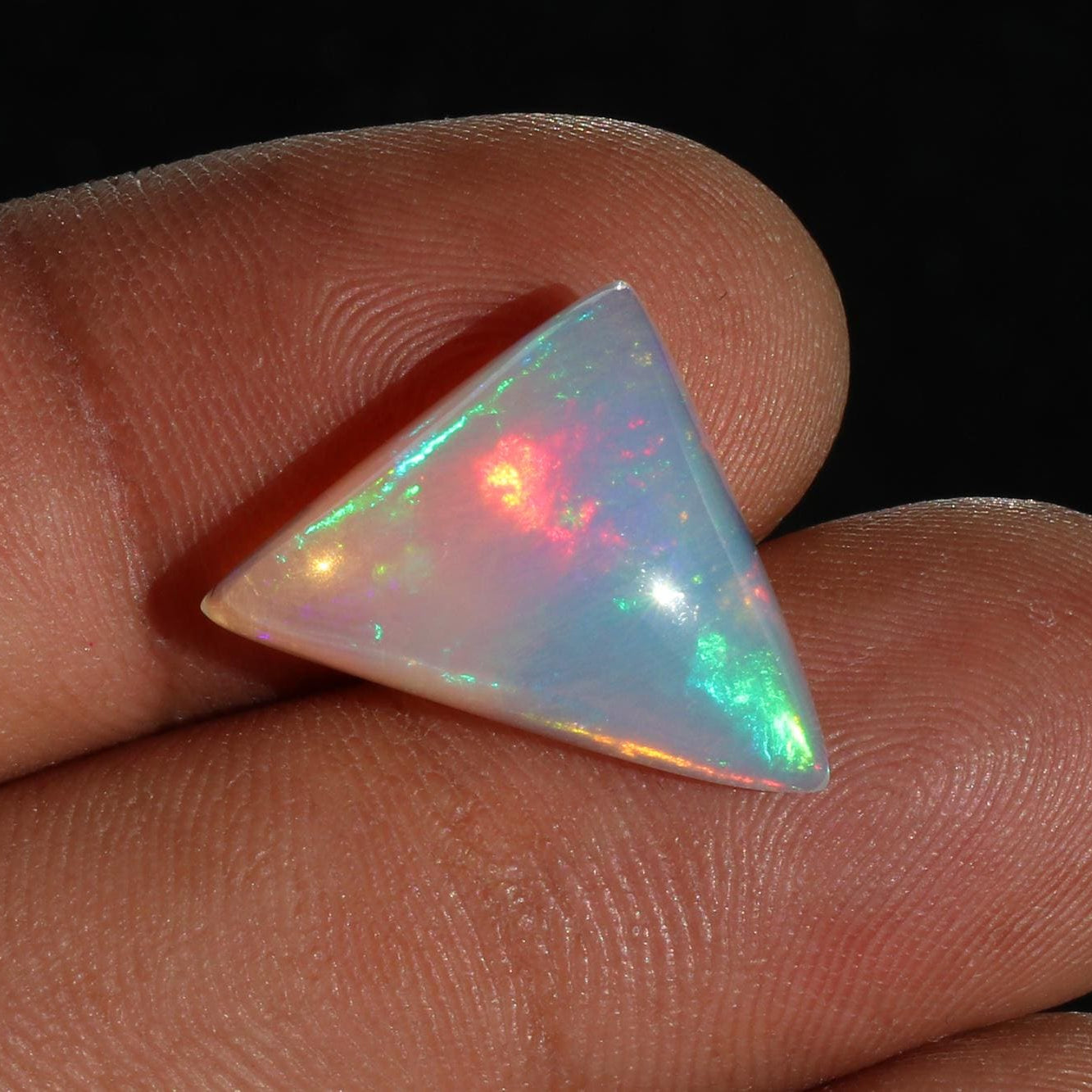 Ethiopian Welo Opal Stone: 7.25 ct Triangle Cabochon for Jewelry