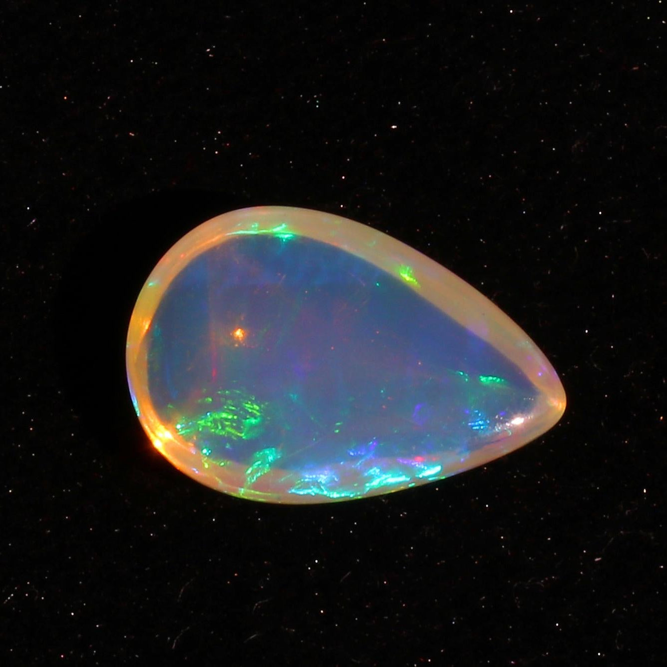 Ethiopian Welo Opal Pear Cabochon: Loose Gemstone, 12x18 mm