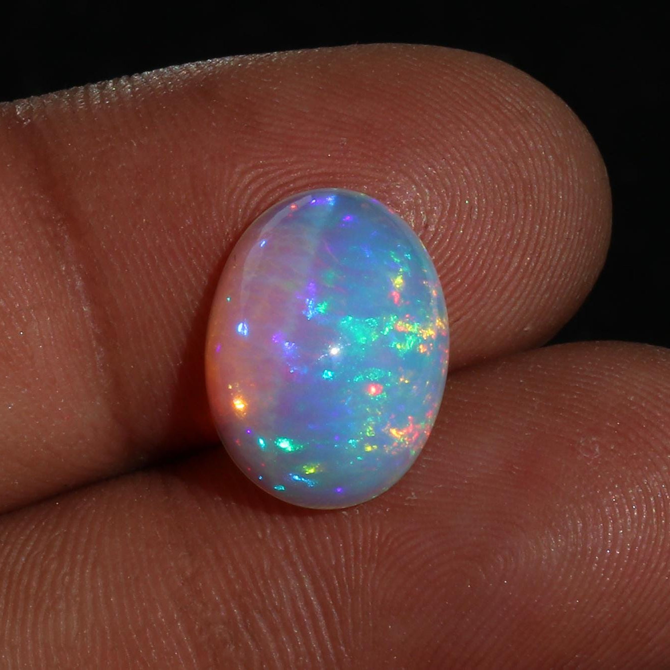 Ethiopian Welo Opal Cabochon: 5.4ct Oval Gemstone for Jewelry Making