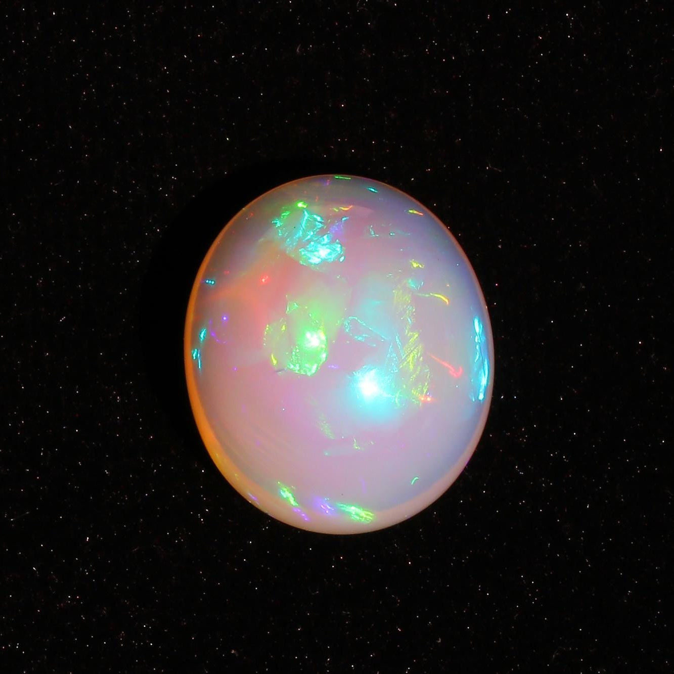 Ethiopian Welo Opal Cabochon: Rainbow Fire Gemstone, 26.7 ct