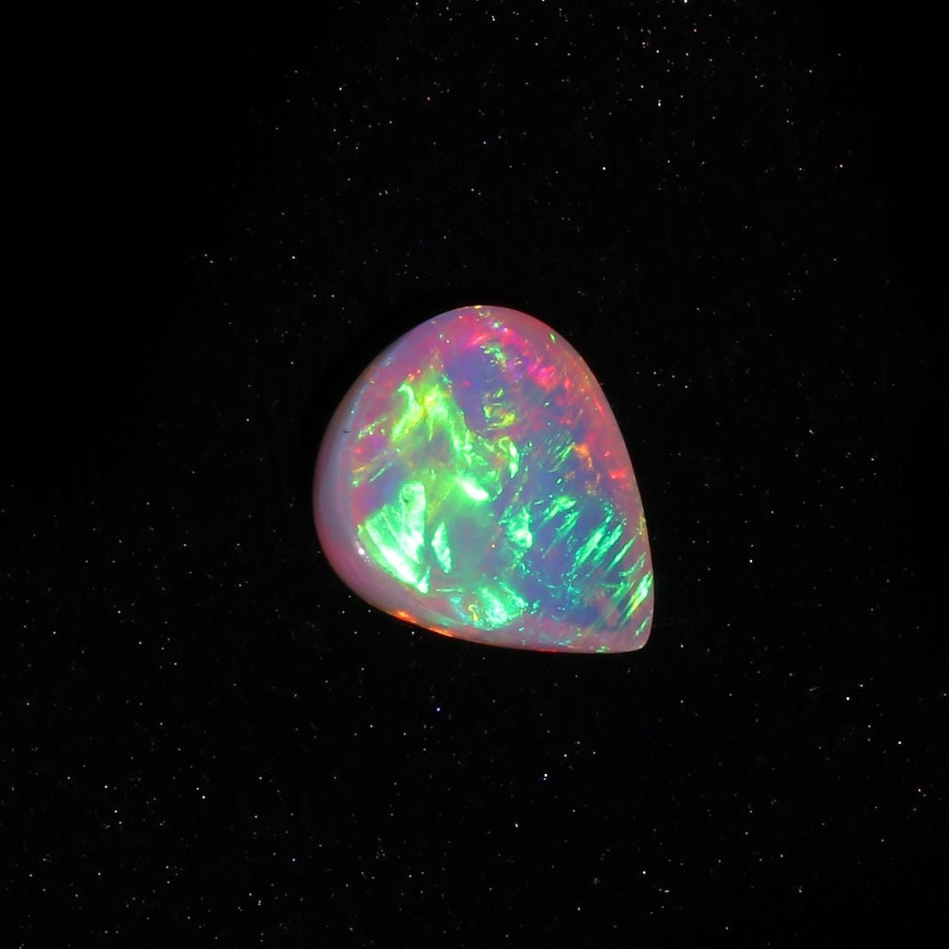 White Ethiopian Opal 7.94ct Pear Cabochon – 14x16mm Untreated Natural Gemstone EPW 196