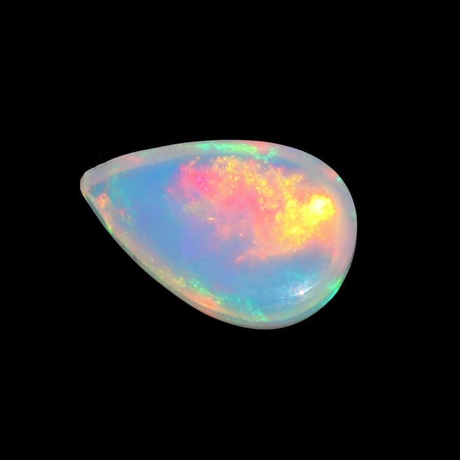 Welo Ethiopian Opal Cabochon: Pear Shape Gemstone, 12x8mm