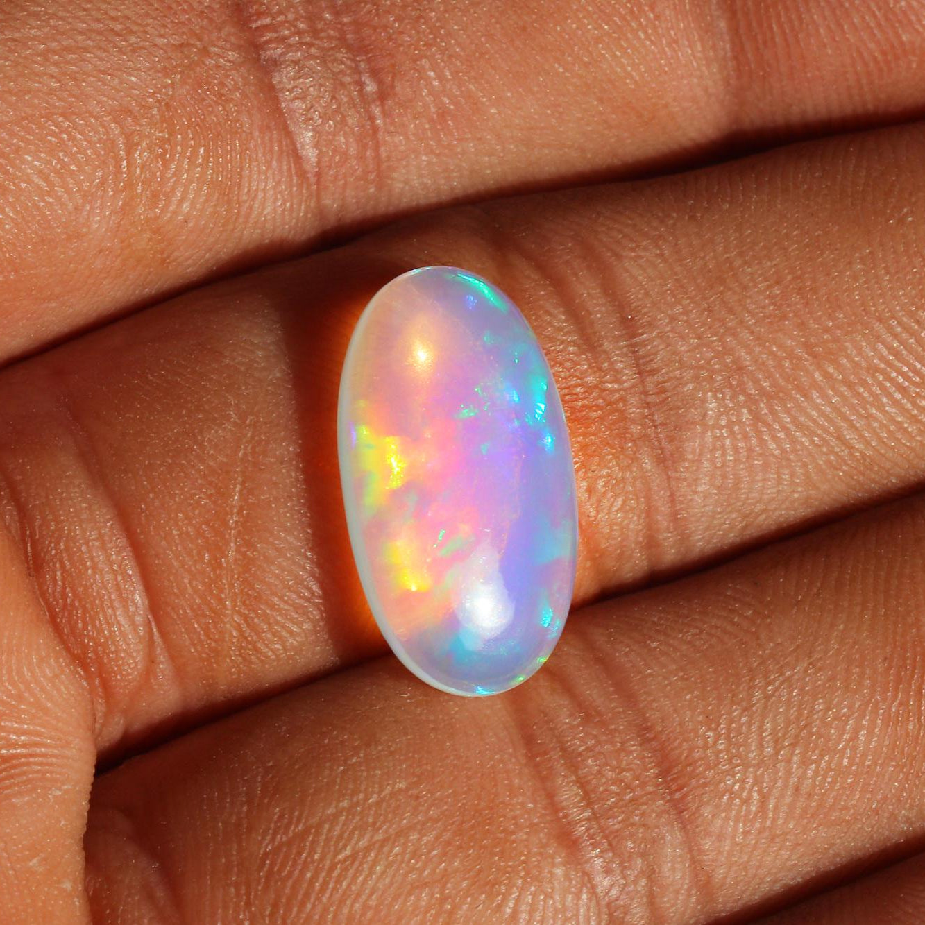 Ethiopian Welo Opal Cabochon: 11x20mm Natural Fire Opal Gemstone