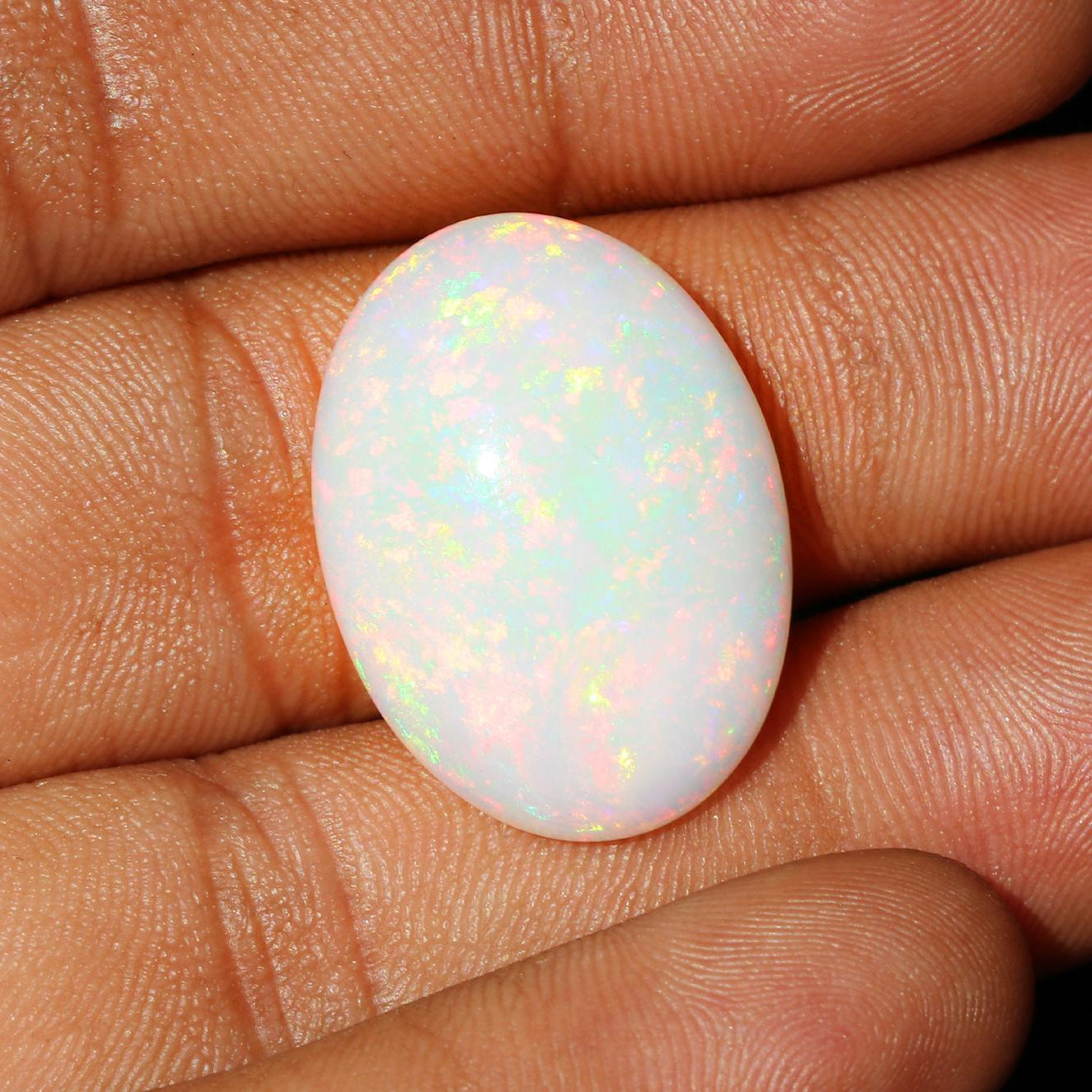 Welo Ethiopian Opal Cabochon: 19.02 ct Loose Gemstone, October Birthstone