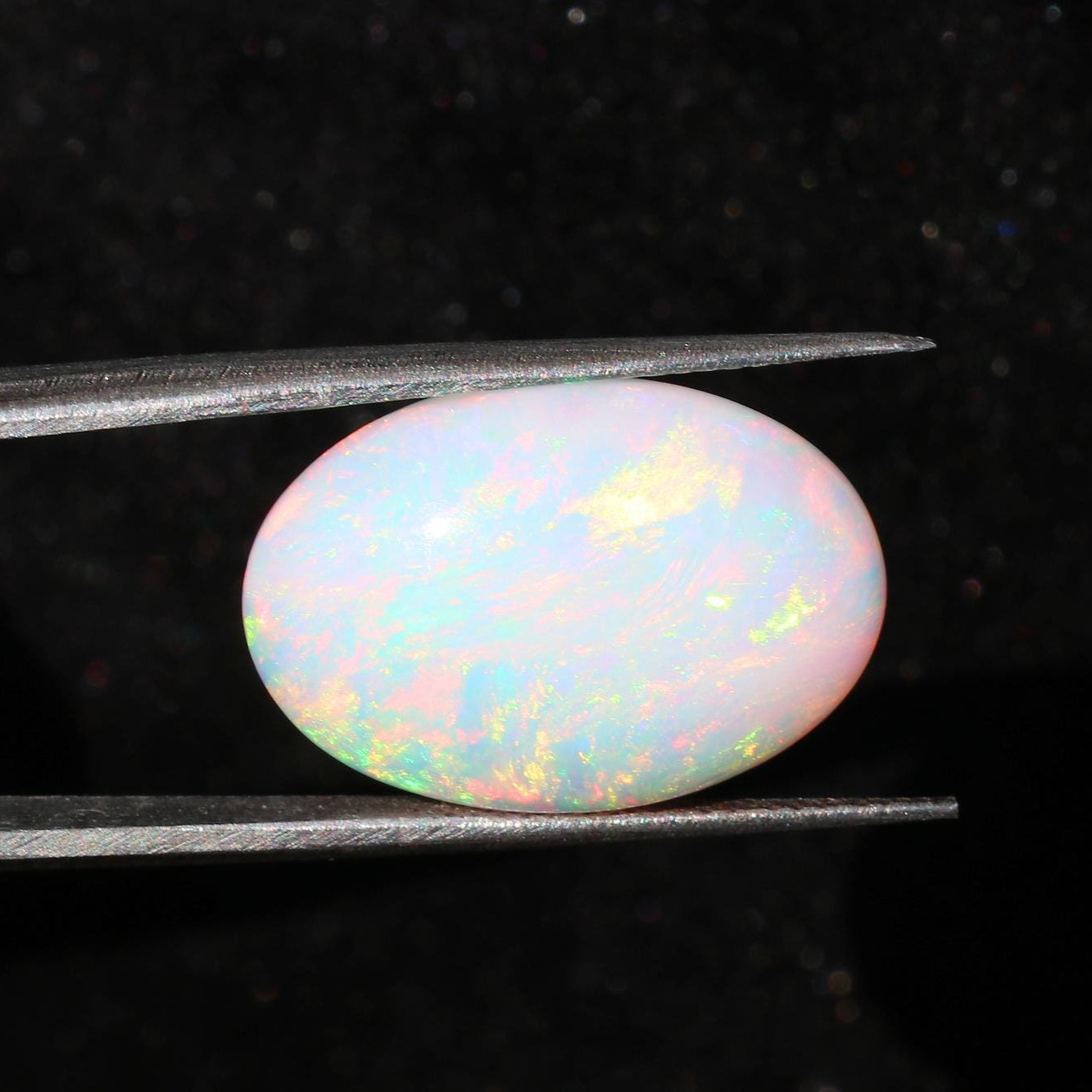 Welo Ethiopian Opal Cabochon: Full Flash Oval Gemstone, 15x22mm