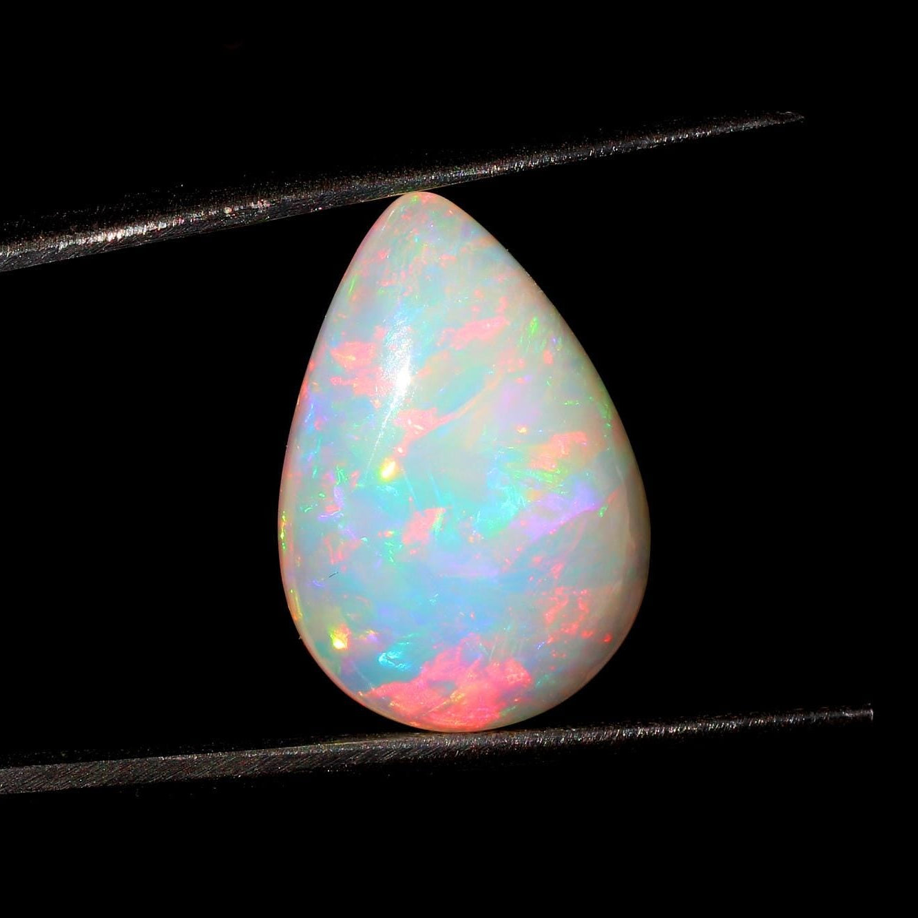 White Ethiopian Fire Opal Cabochon: 2.75 Carat Marquise Gemstone for Jewelry