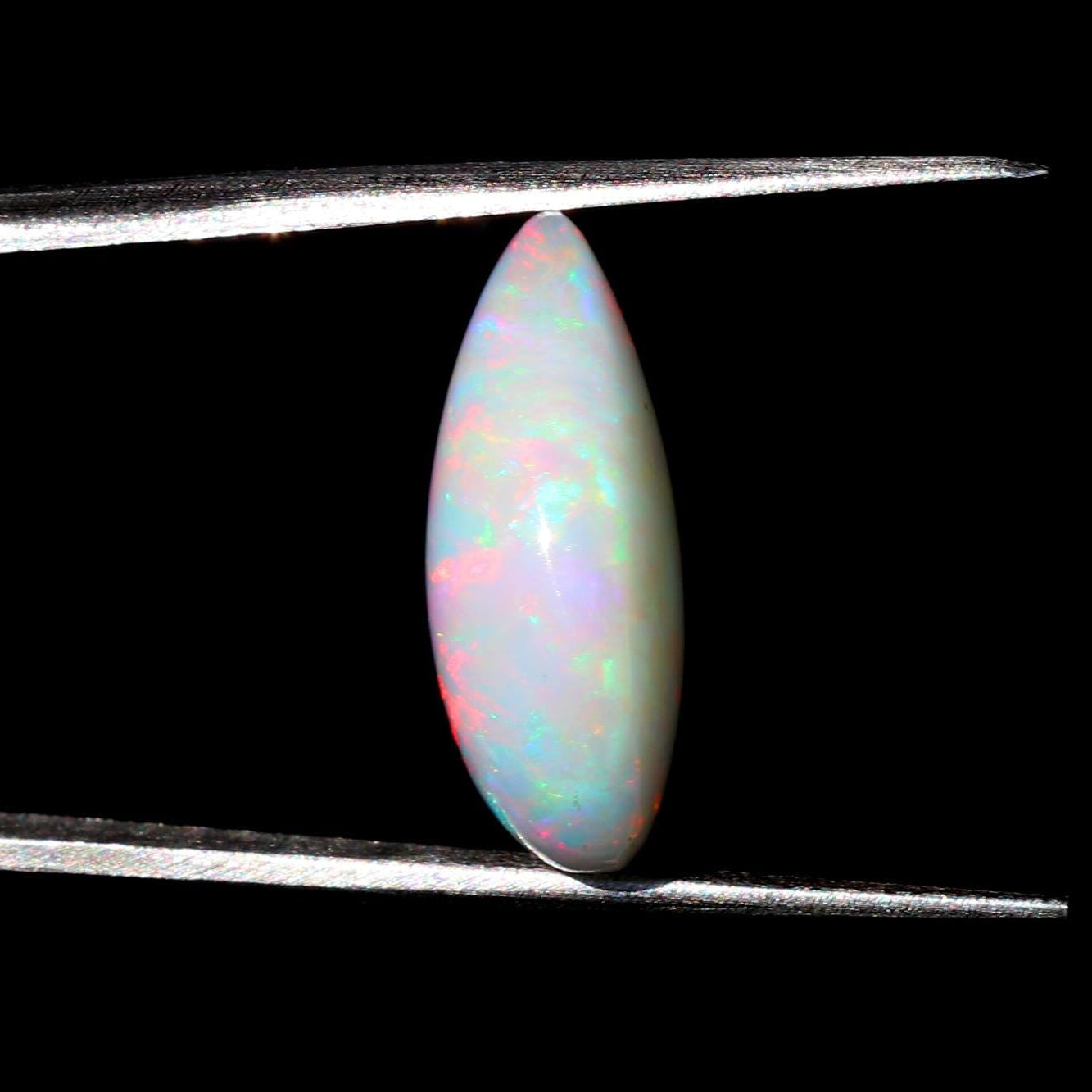 White Ethiopian Fire Opal Cabochon: 2.75 Carat Marquise Gemstone for Jewelry
