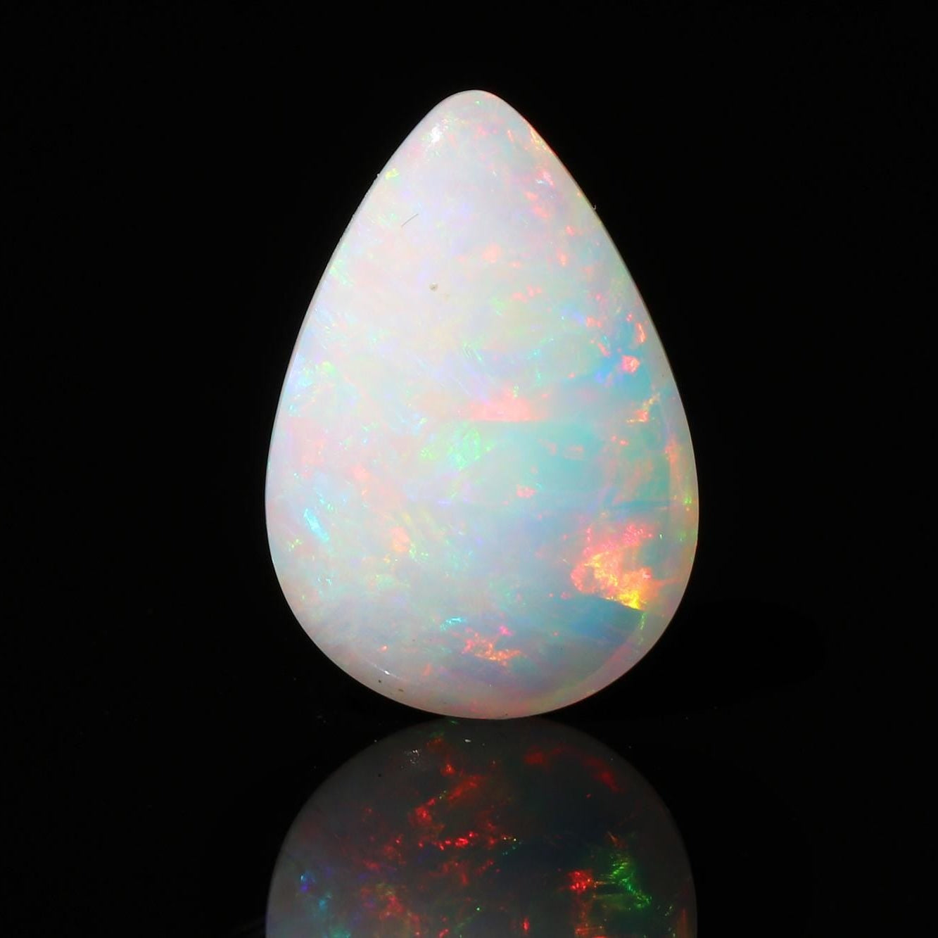 White Ethiopian Fire Opal Cabochon: 2.75 Carat Marquise Gemstone for Jewelry