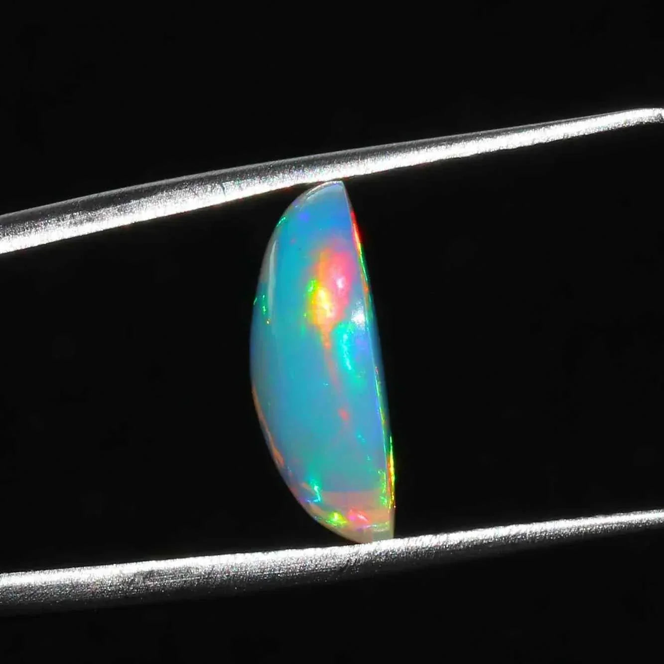 AAA Ethiopian Welo Fire Opal Cabochon: Loose Gemstone, October Birthstone (5.10 Cts, 16x12mm Oval) loose gemstones