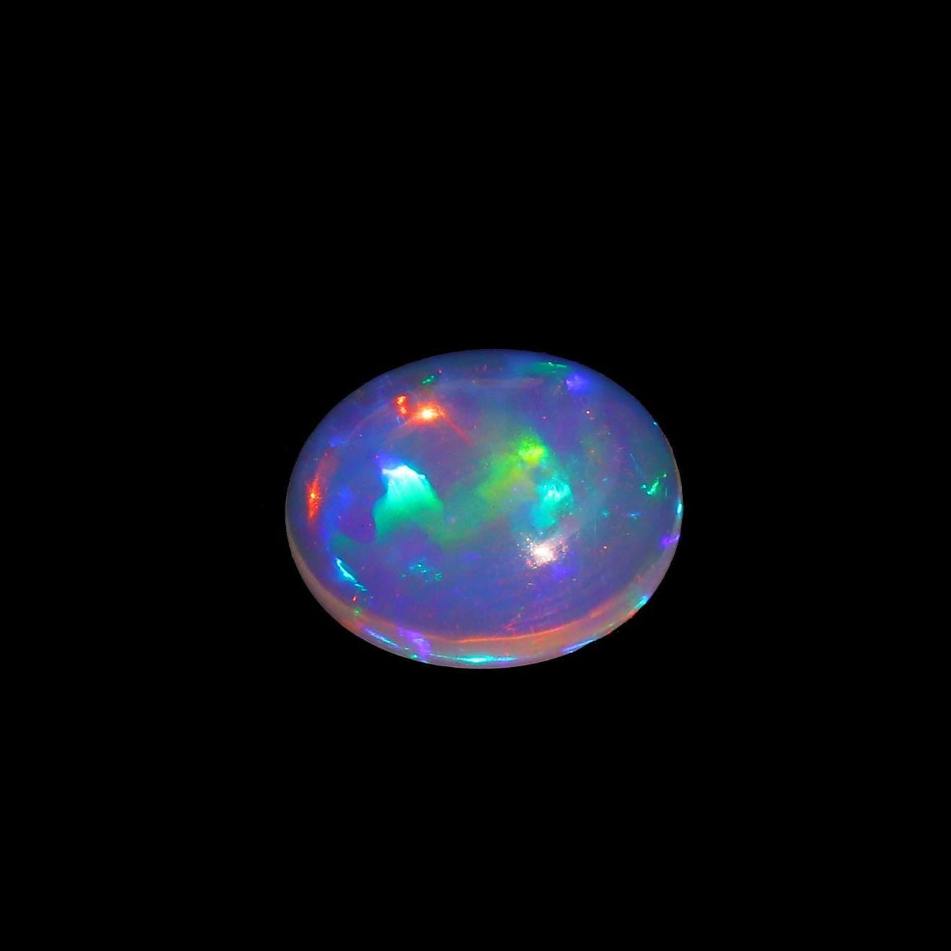 Ethiopian Welo Opal Cabochon: Rainbow Gemstone for Jewelry Making (12x14mm, 4.31 Cts)