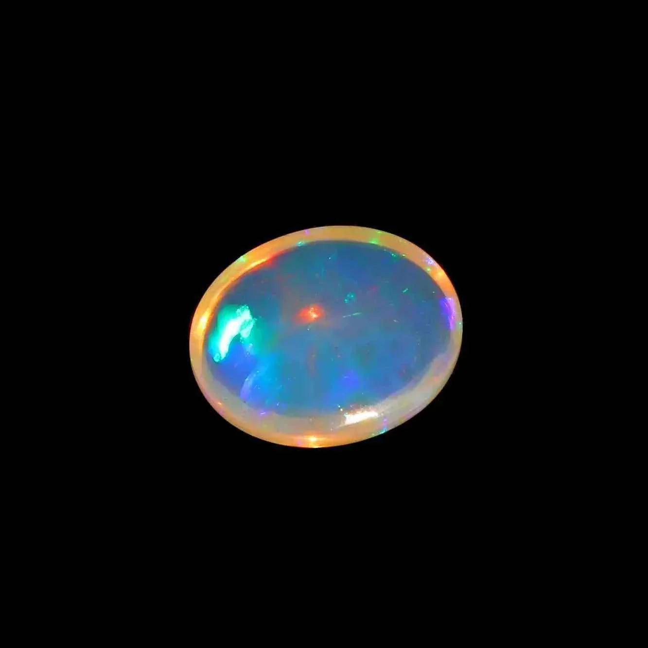Ethiopian Welo Opal Cabochon: Rainbow Gemstone for Jewelry Making (12x14mm, 4.31 Cts) loose gemstones