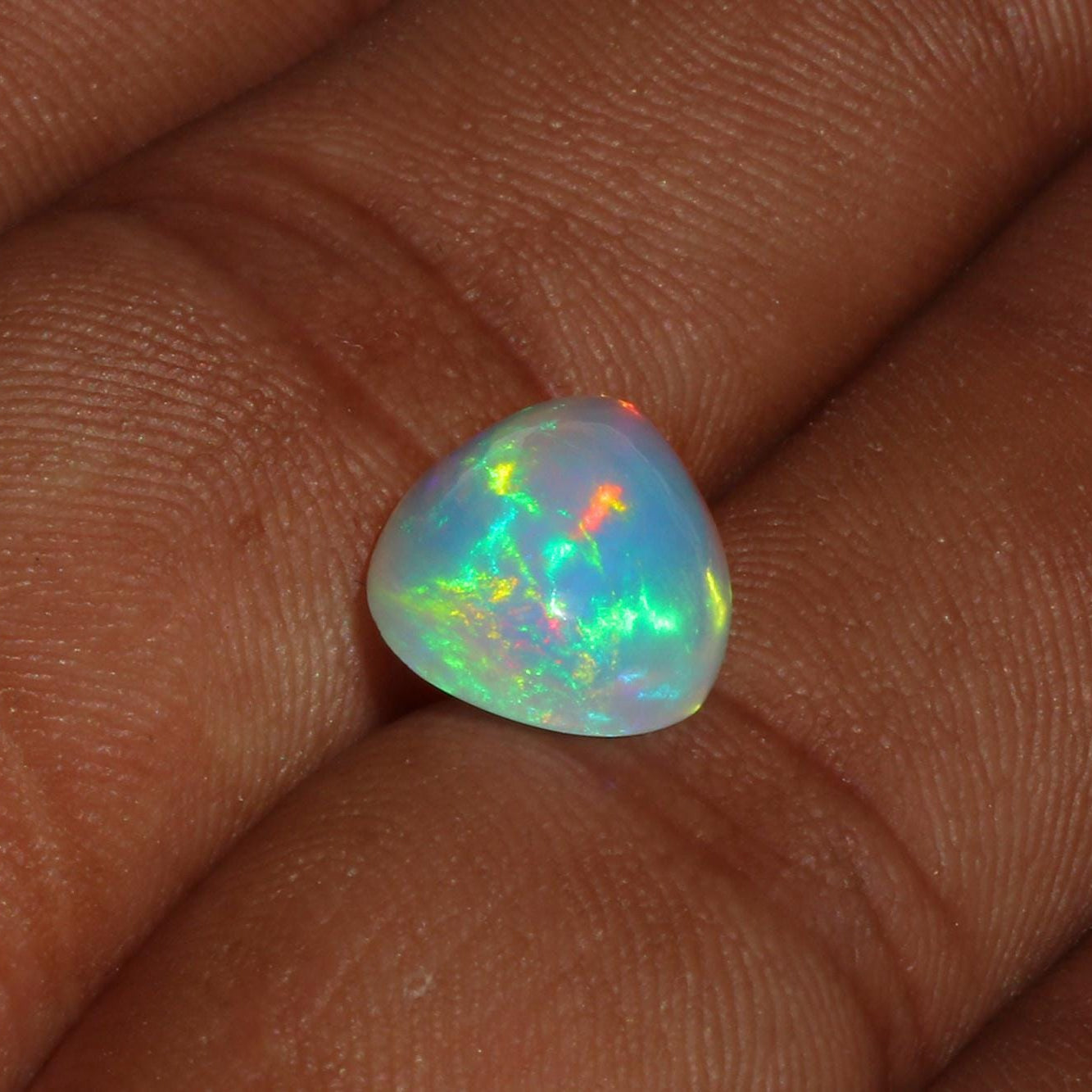 Natural Ethiopian Opal Pear Cabochon, 2.80ct. Hand-Polished Cabochon for Jewelry Making