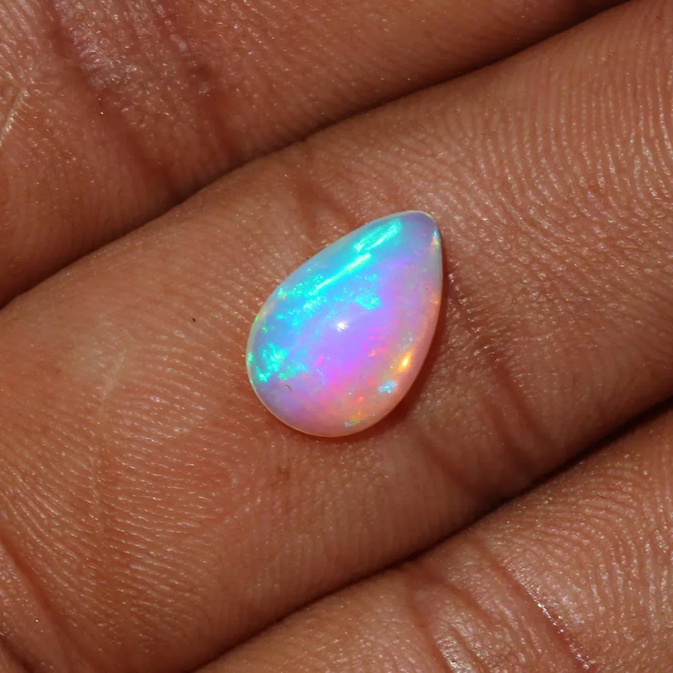 Ethiopian Welo Opal Cabochon: 2.26 Carat Pear Shape Gemstone loose gemstones