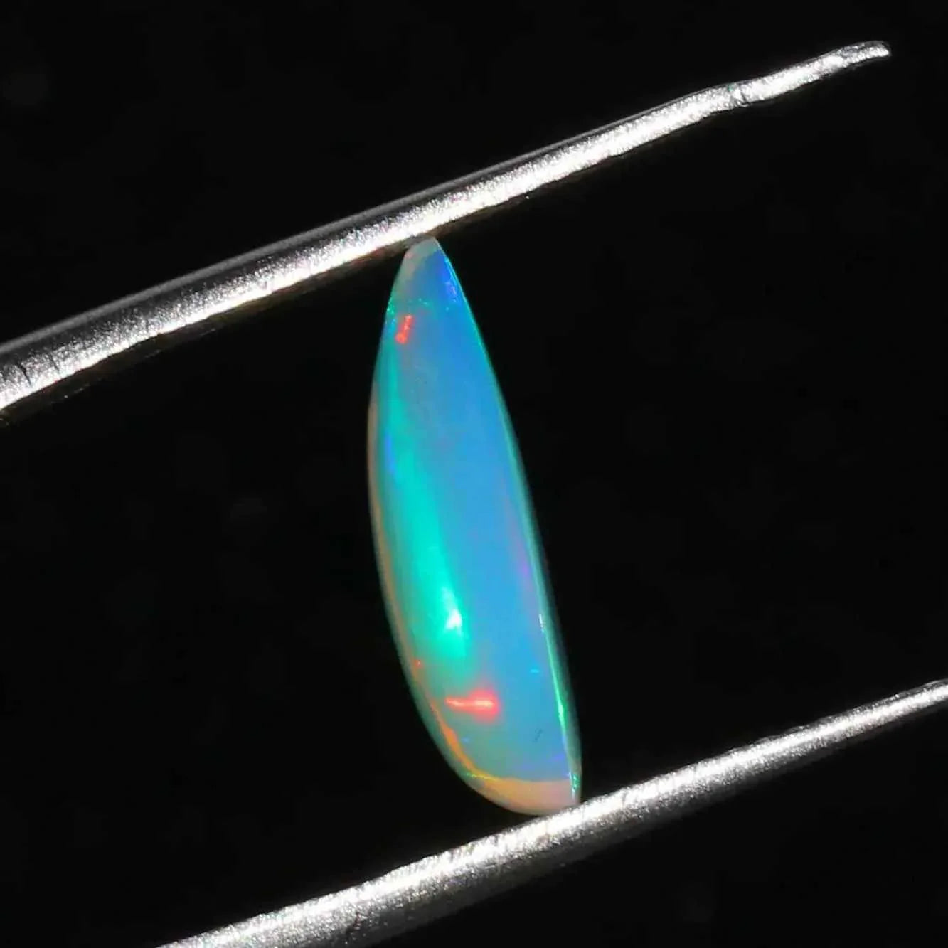 Ethiopian Welo Opal Cabochon 2.28 Cts Pear Shape with Multicolor Fire loose gemstones