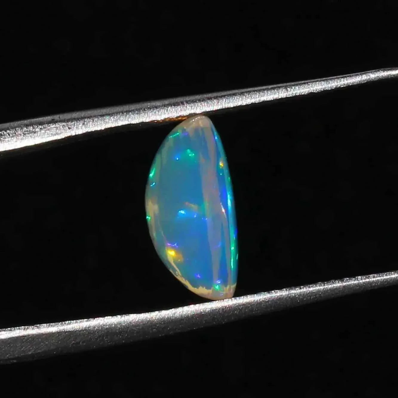 Ethiopian Opal Cabochon: 2.30 Ct Oval Multi-Color Gemstone, 12x9 mm loose gemstones