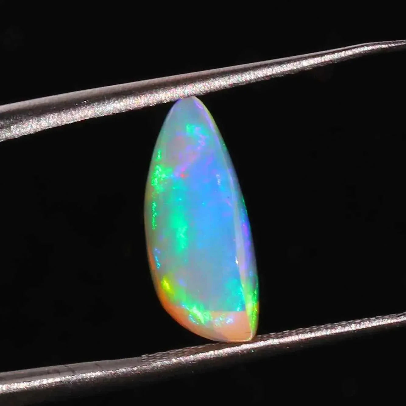 Welo Opal Gemstone - Ethiopian Opal Pear Shape October Birthstone (16x12mm, 3.68 Ct) loose gemstones