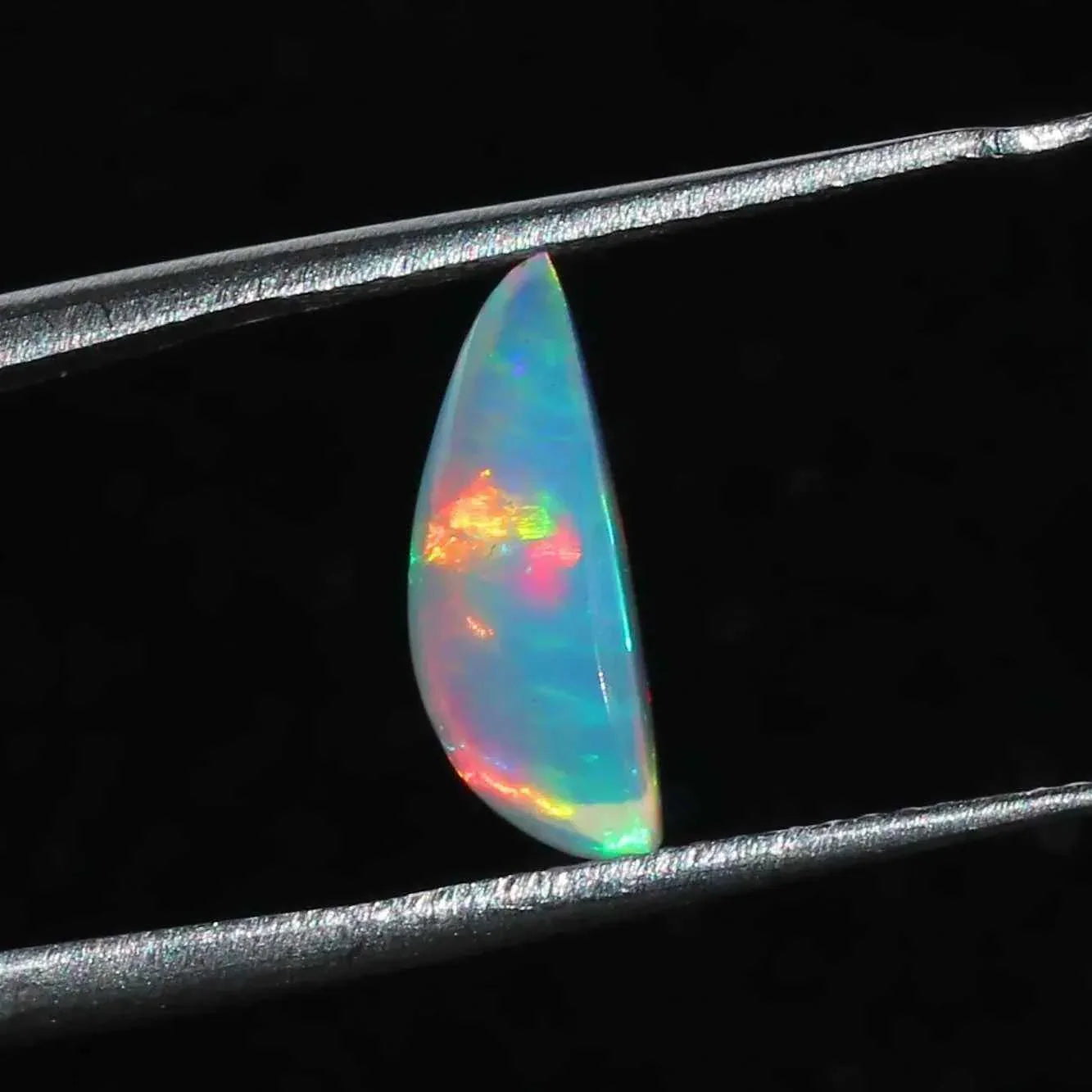 Ethiopian Opal Cabochon Gemstone 2.12 Cts Pear Shape with Vibrant Play of Color loose gemstones