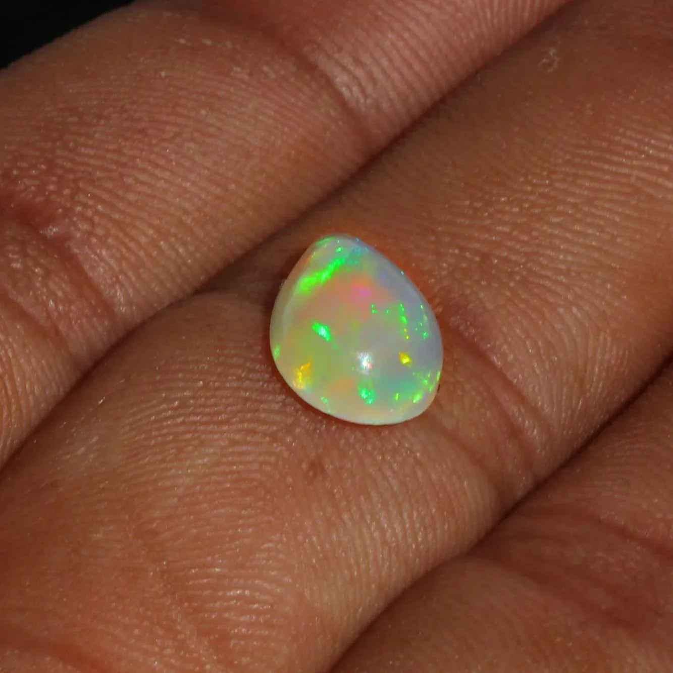 Ethiopian Fire Opal Pear Cut Cabochon AAA Natural Gemstone 1.76 Ct for Sale loose gemstones