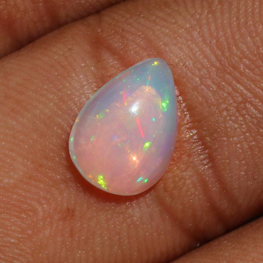 Ethiopian Welo Opal Cabochon: Pear Shape Gemstone, 1.82 ct