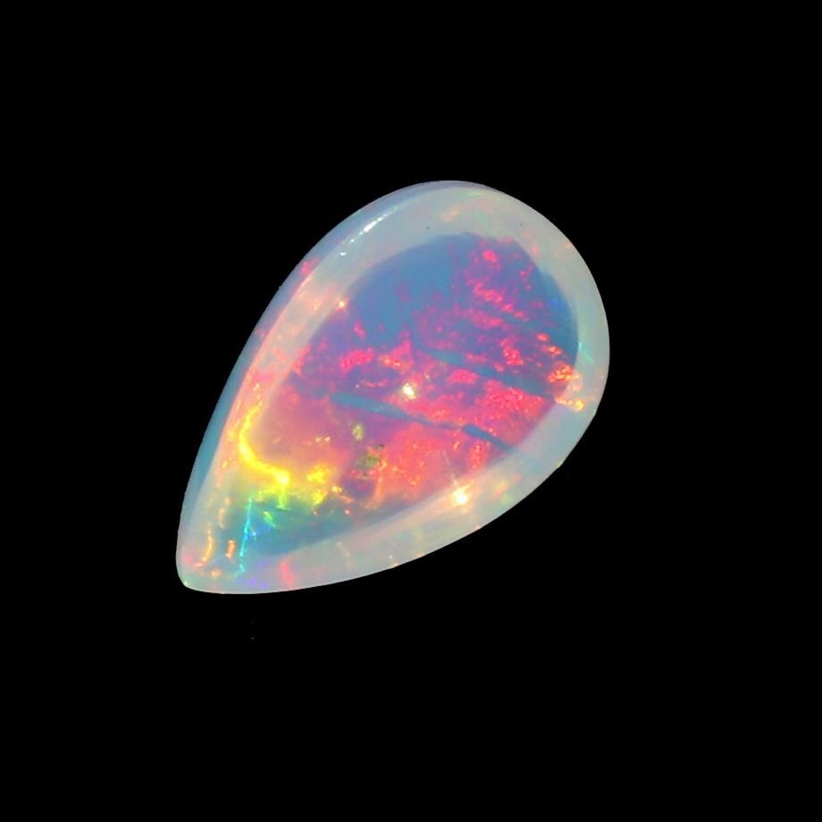 Ethiopian Welo Opal Cabochon: Pear Shape Gemstone, 2.18 Cts