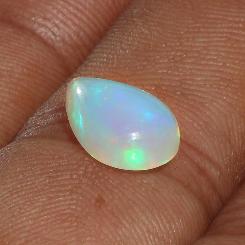 Welo Ethiopian Opal Cabochon: Pear Shape Gemstone, 12x8mm