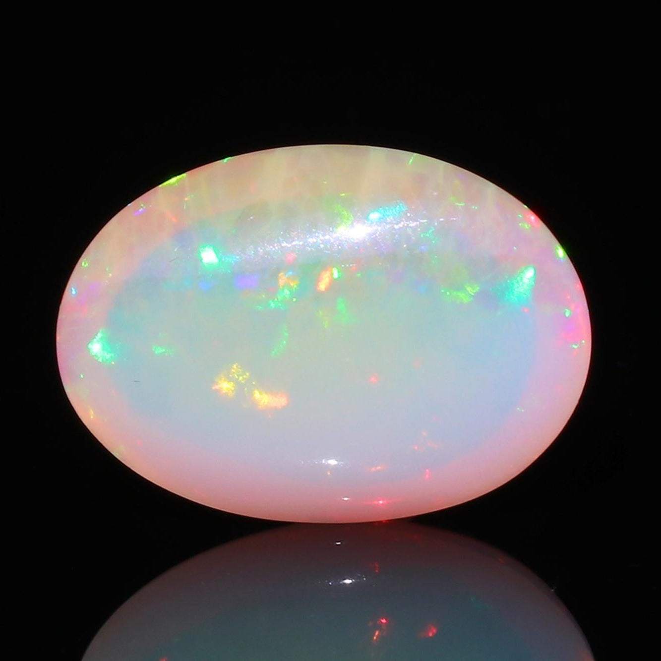 Ethiopian Welo Honeycomb Opal Gemstone: 8.27 Cts, 18x13mm Cabochon