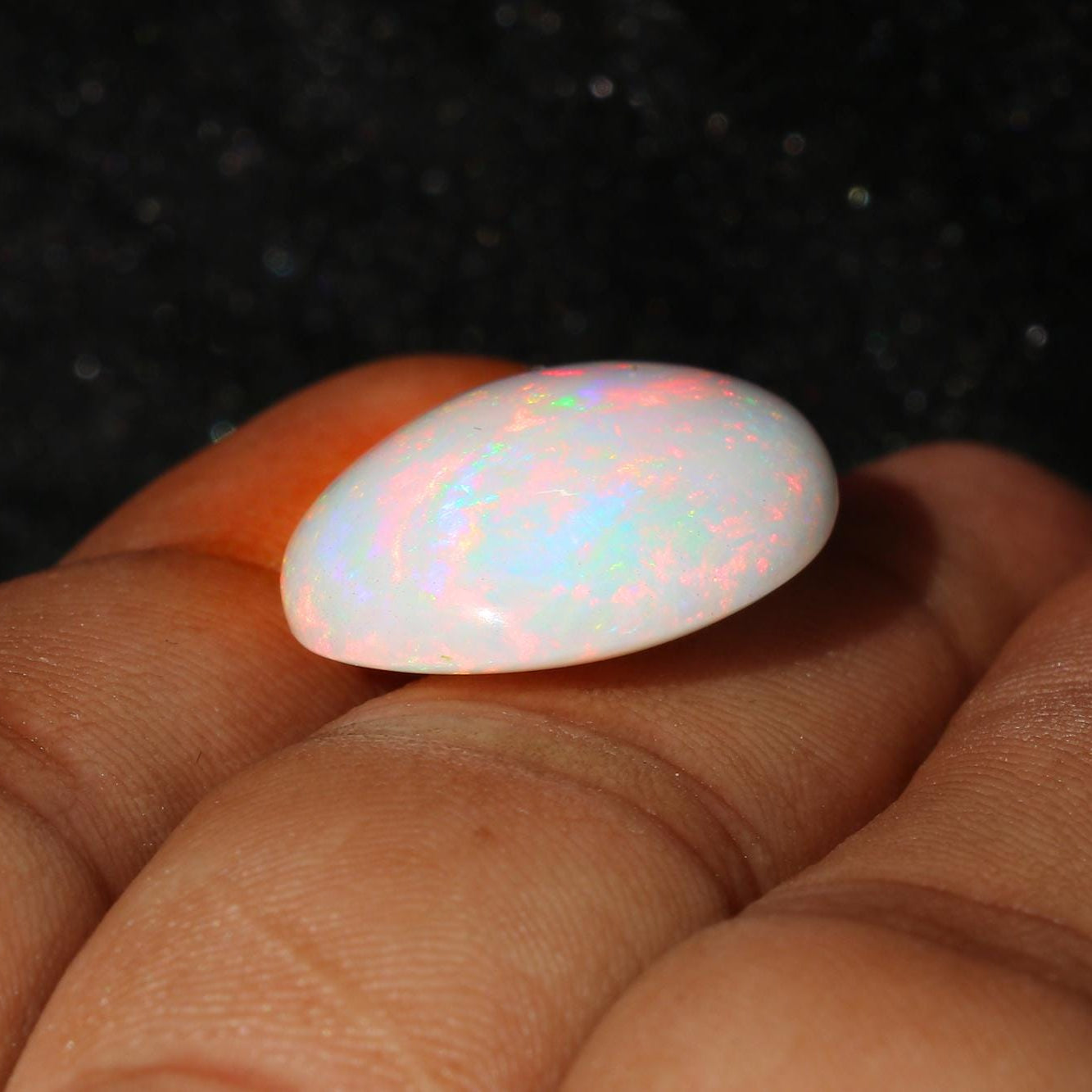 Welo Ethiopian Opal Cabochon: 19.02 ct Loose Gemstone, October Birthstone