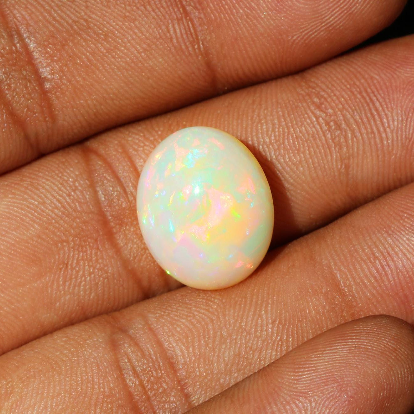 Ethiopian Welo Opal Cabochon: 11.65 Ct Multi-Fire Gemstone