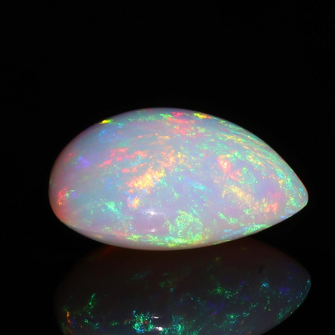 Welo Fire Opal Cabochon: 17mm Heart-Shaped Gemstone for Jewelry