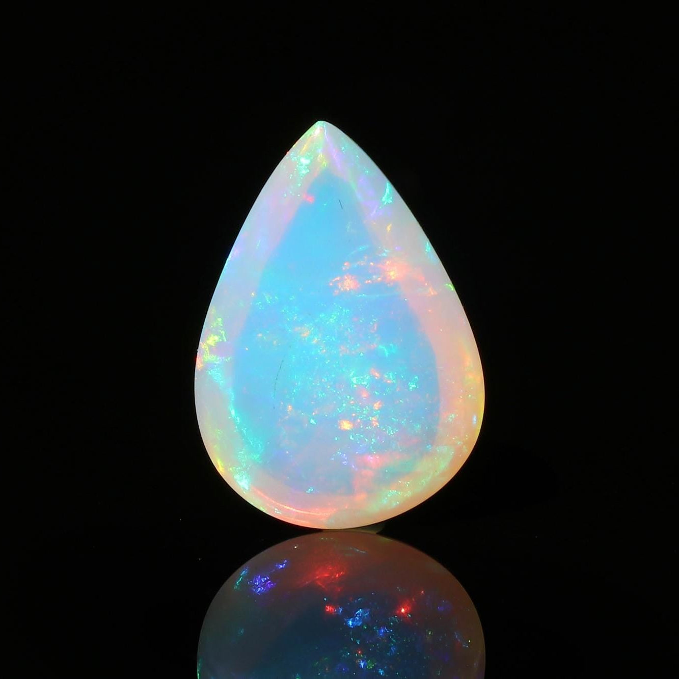 Welo Ethiopian Opal Pear Cabochon - 6.87 Cts Loose Gemstone