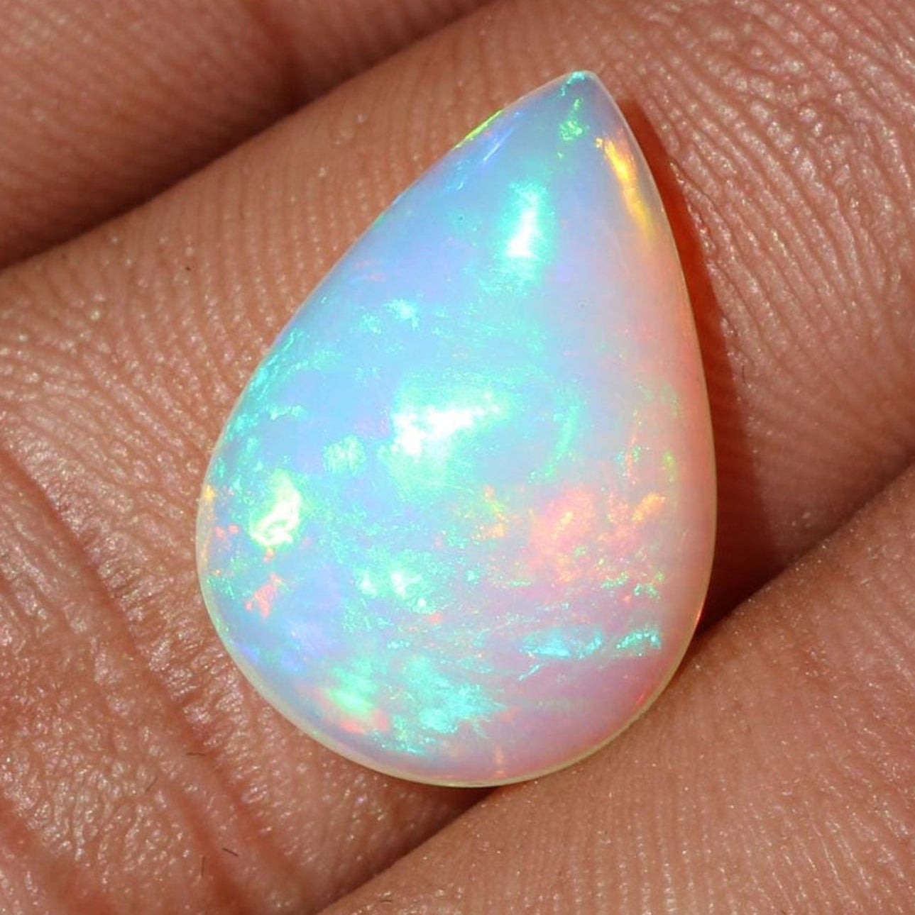 Welo Ethiopian Opal Pear Cabochon - 6.87 Cts Loose Gemstone
