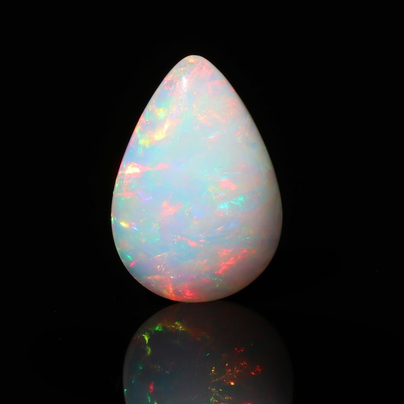 White Ethiopian Fire Opal Cabochon: 2.75 Carat Marquise Gemstone for Jewelry