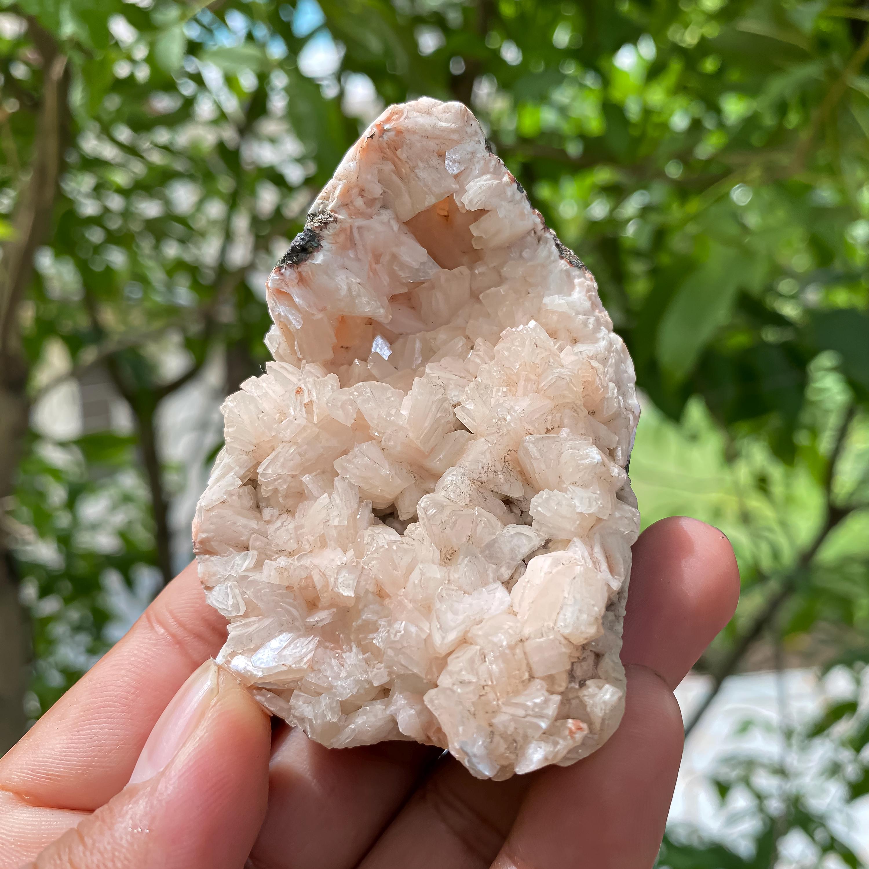 Natural Stillbite Apophyllite Geode - Raw Minerals for Healing, Meditation & Spiritual Energy Rough 120gm